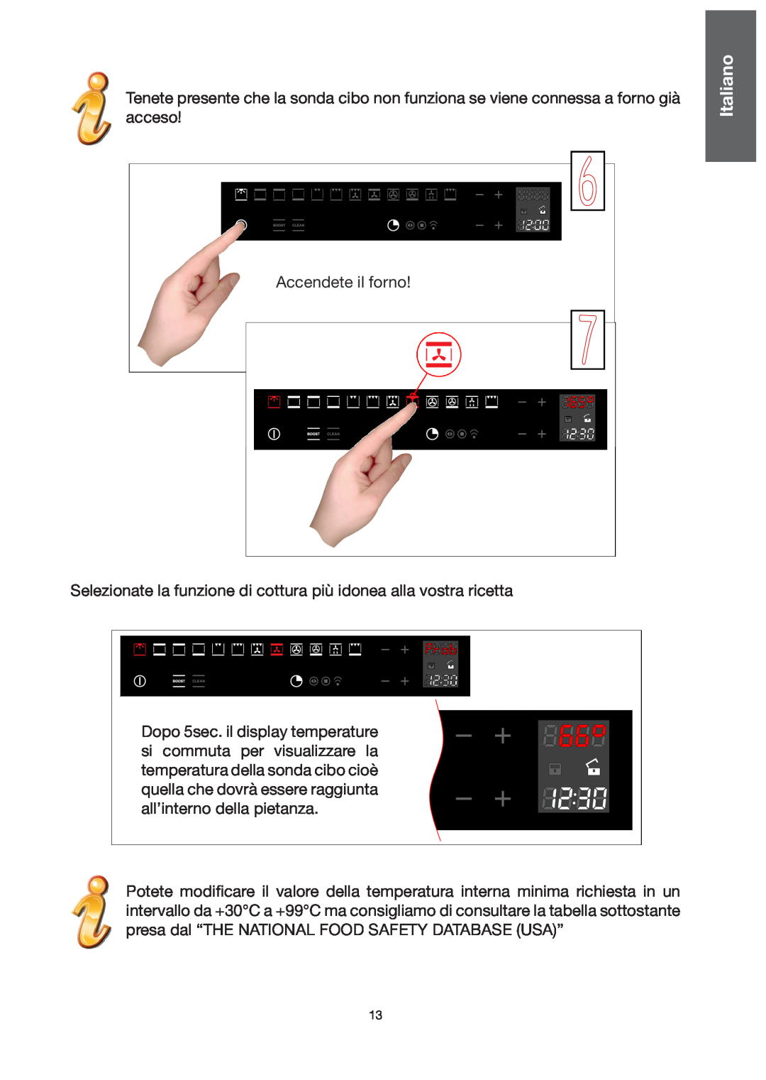 Baumatic BO667TS.DD manual Italiano, English, Français, Deutsch, Nederlands Español, Português, Accendete il forno 