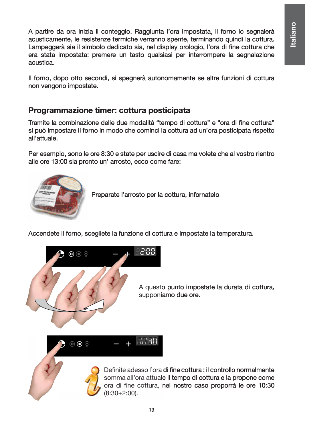 Baumatic BO667TS.DD manual Programmazione timer cottura posticipata 