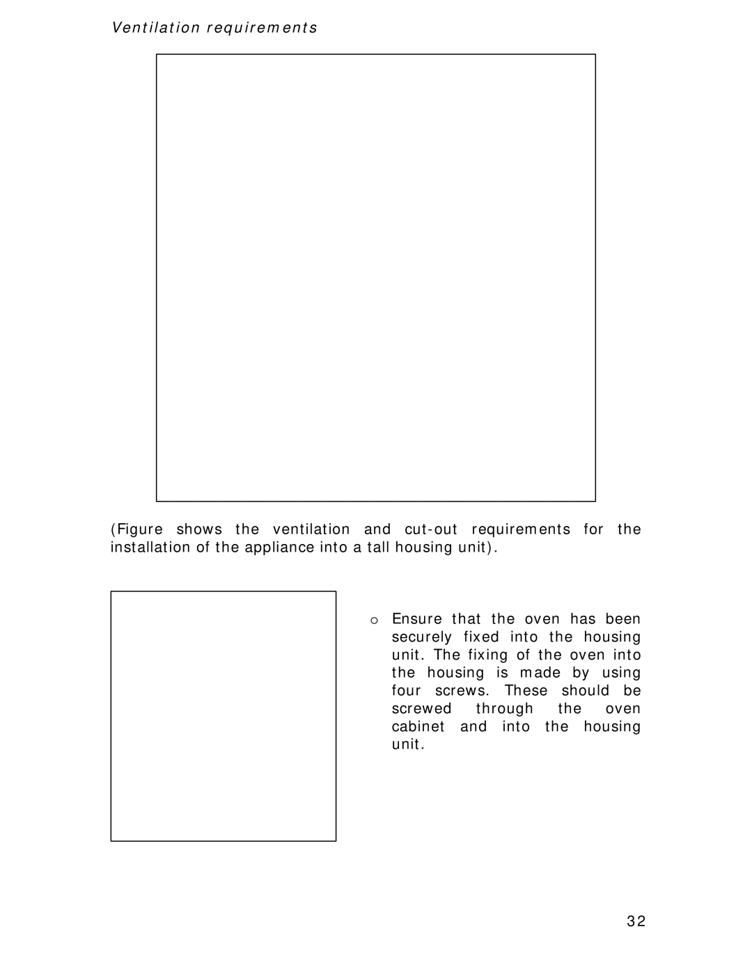 Baumatic BOD890BL manual Ventilation requirements 