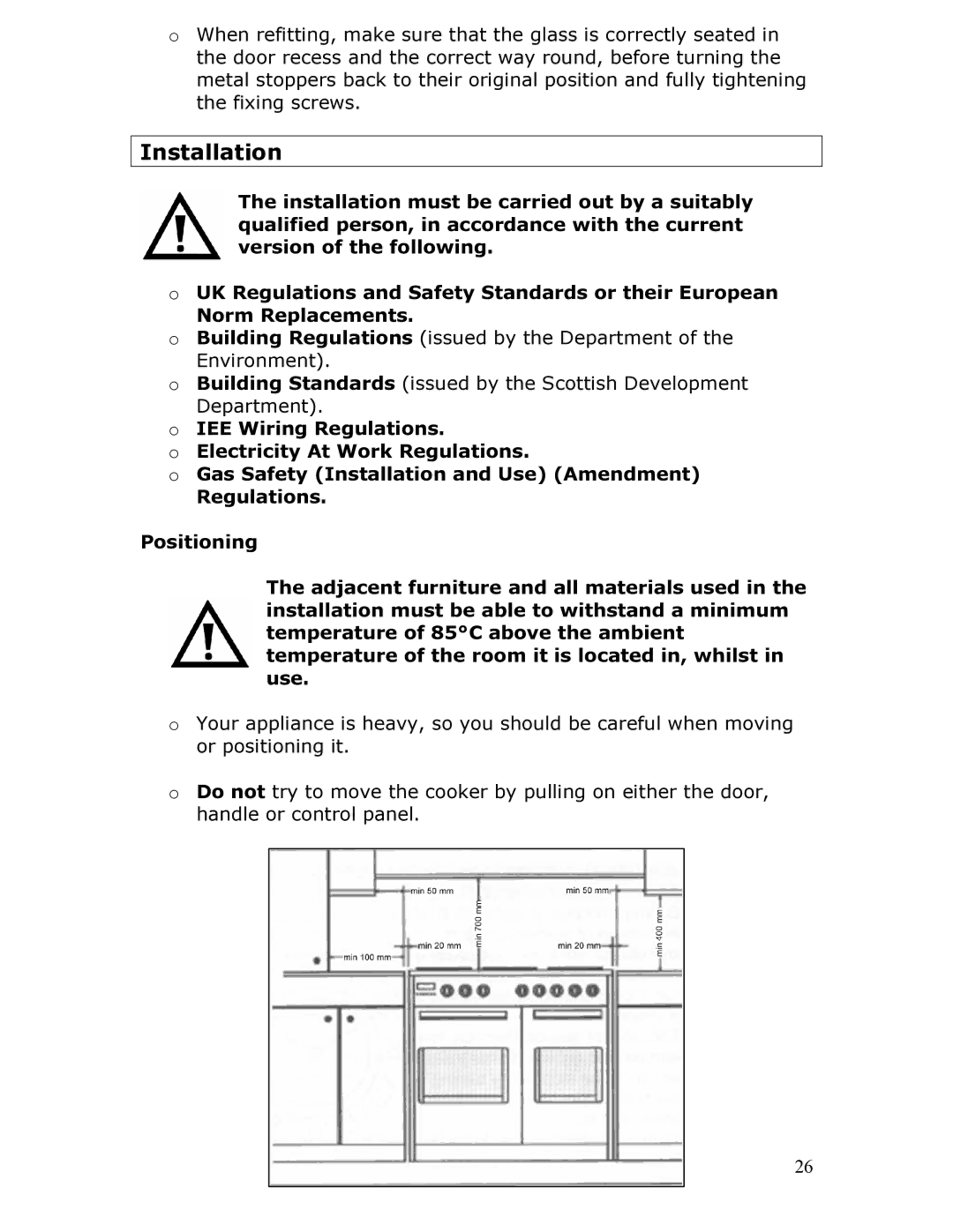 Baumatic BT2760SS manual Installation 