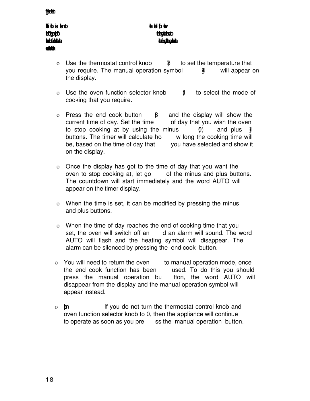 Baumatic P639SS manual Setting the end cook function 