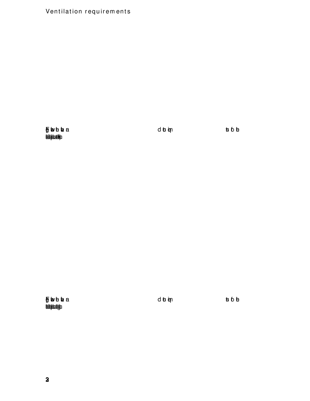 Baumatic P639SS manual Ventilation requirements 