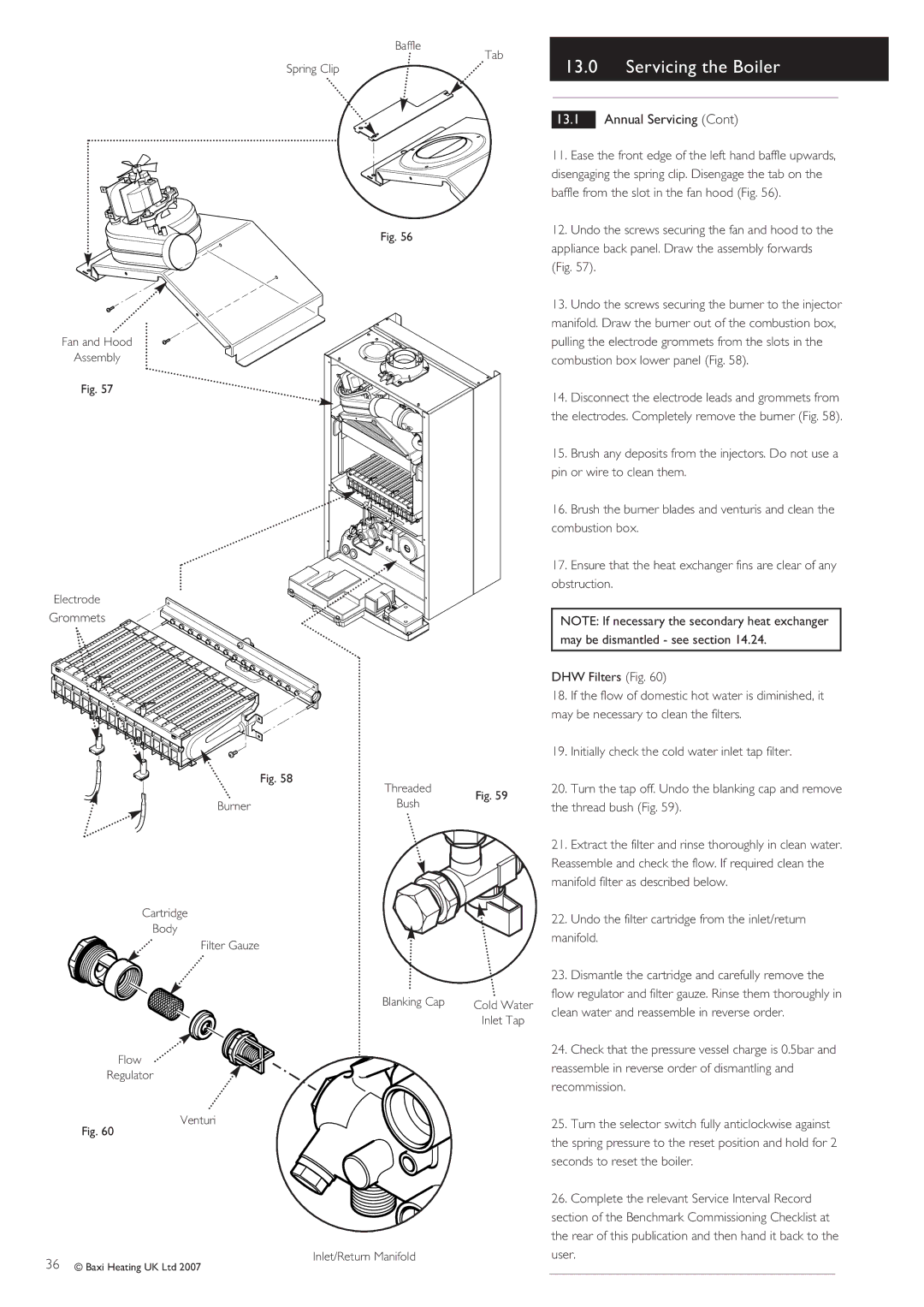 Baxi Potterton 30 HE manual Annual Servicing 