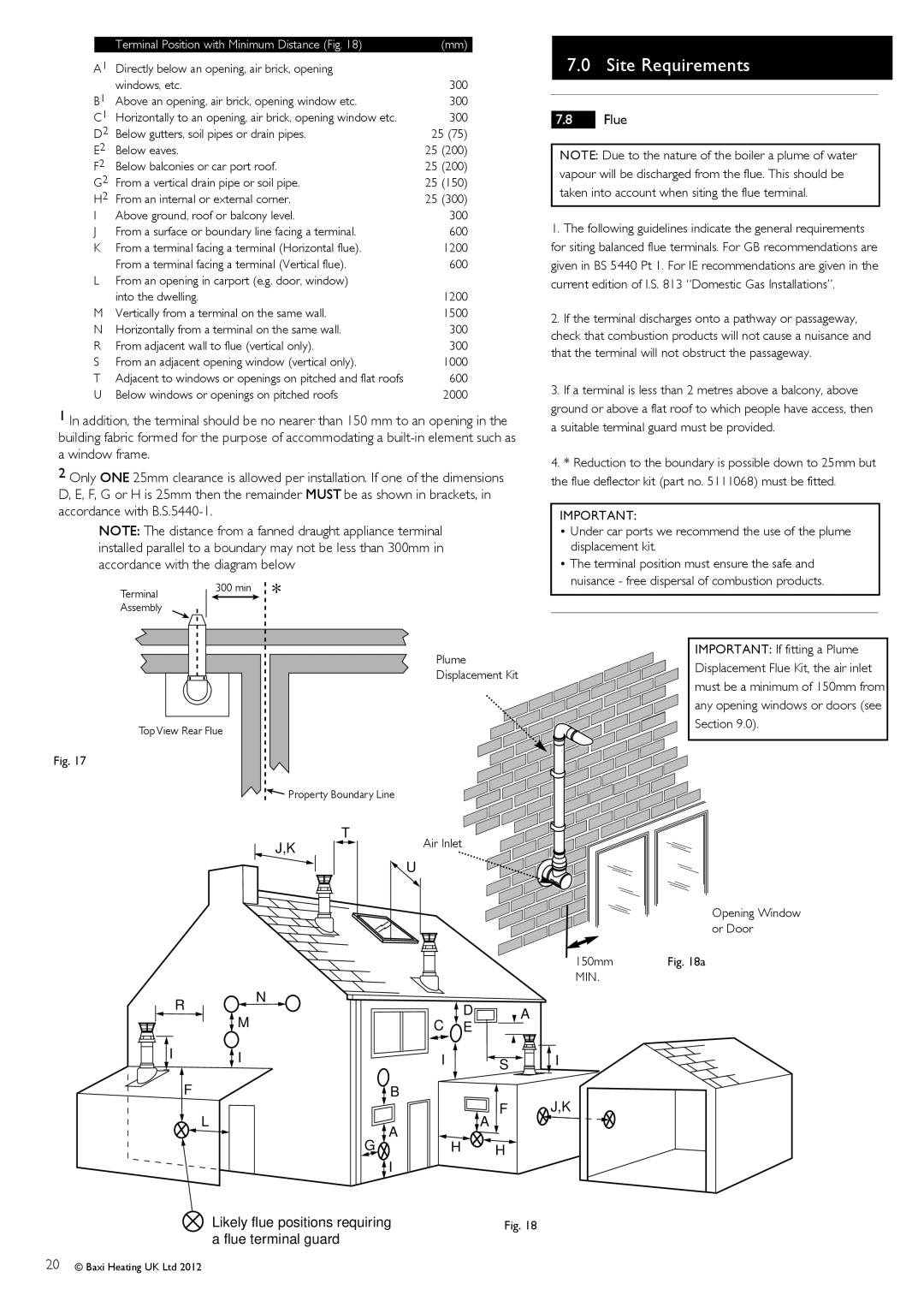 Baxi Potterton 47-393-40, 47-393-39, 47-393-41, 47-393-42 manual Flue 