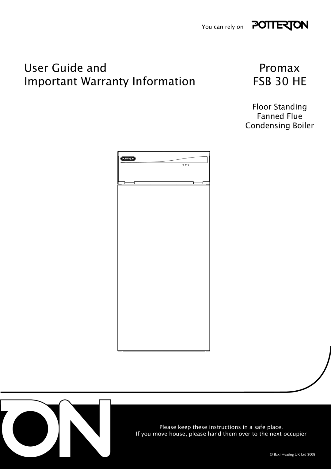 Baxi Potterton FSB 30 HE warranty User Guide 