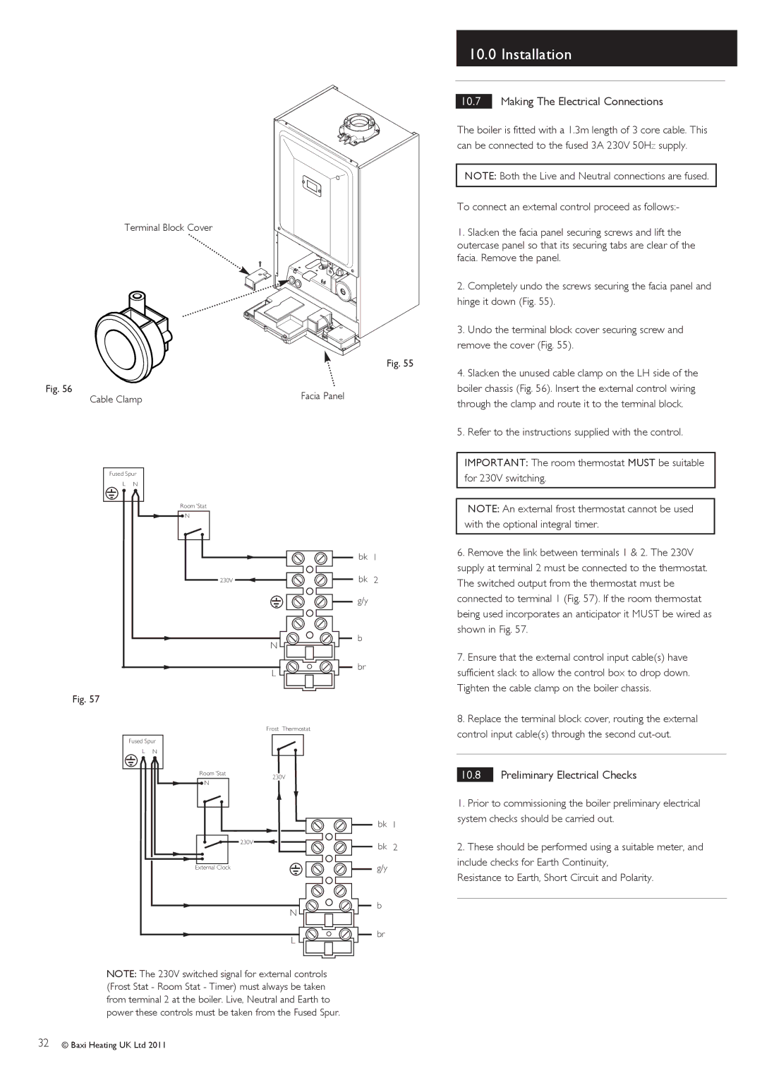 Baxi Potterton G.C.No 47 393 22, G.C.No 47 393 23 manual Making The Electrical Connections, Preliminary Electrical Checks 