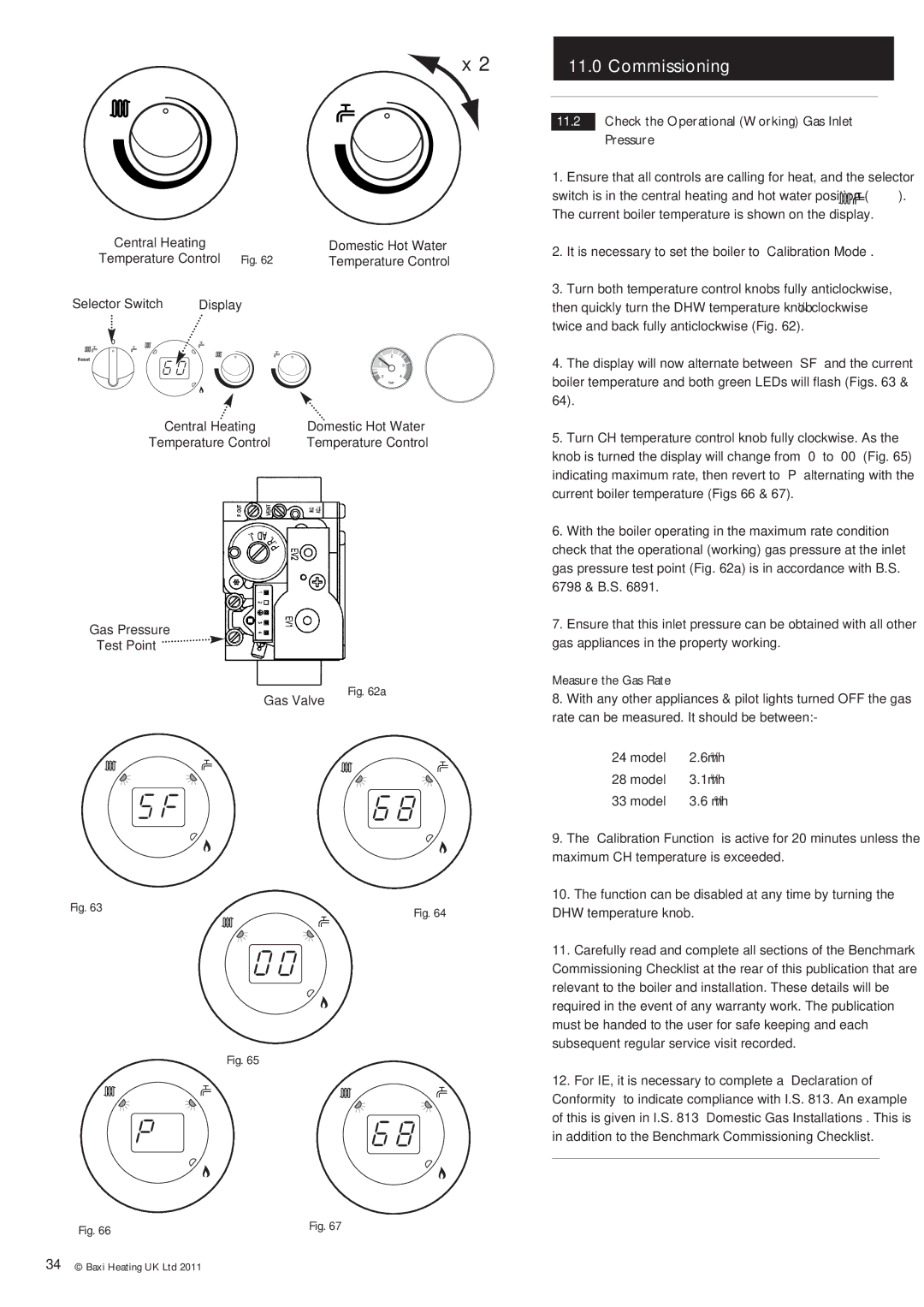 Baxi Potterton G.C.No 47 393 21, G.C.No 47 393 23, G.C.No 47 393 22 manual Pressure 