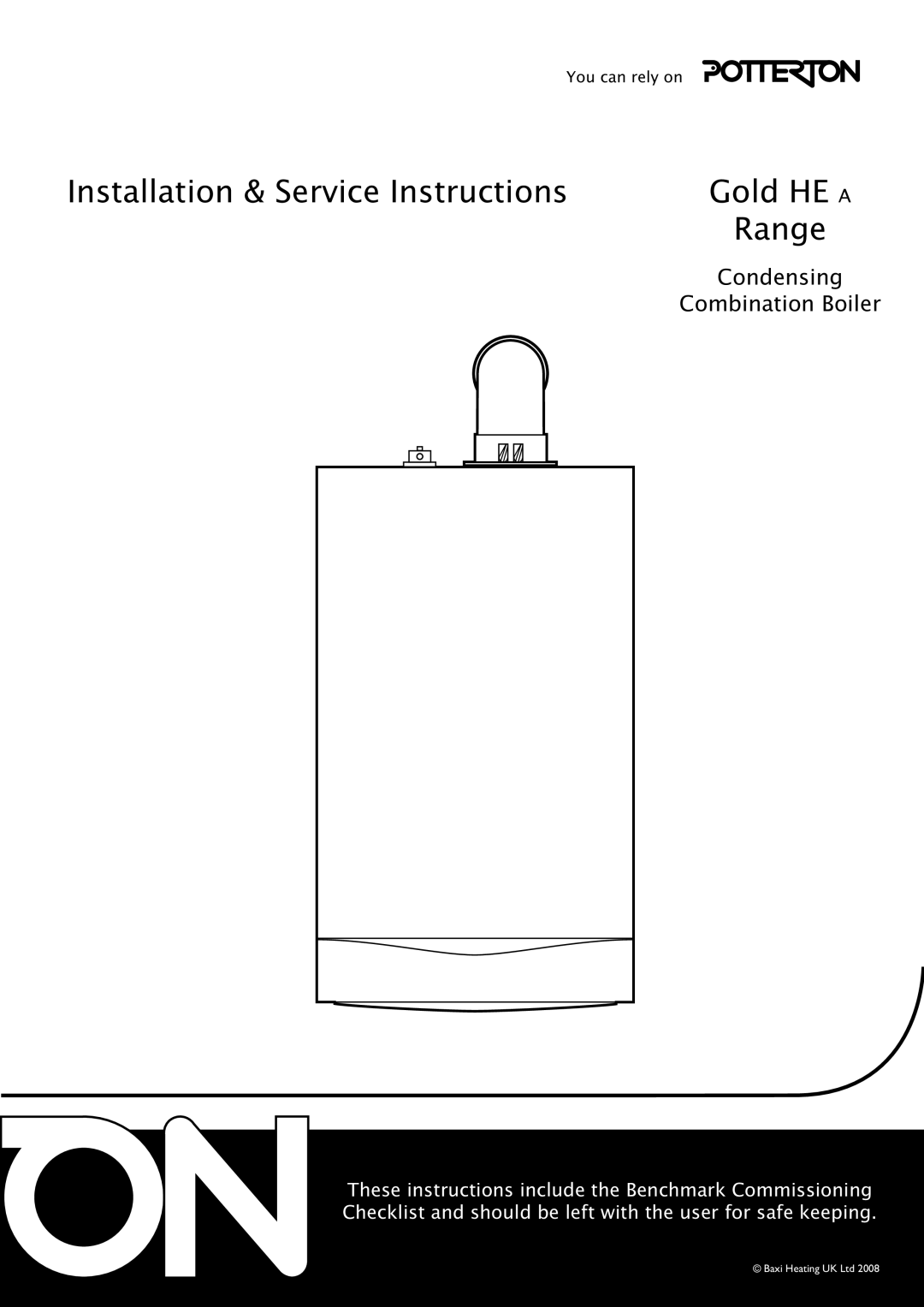 Baxi Potterton Gold HE A Range manual Installation & Service Instructions 