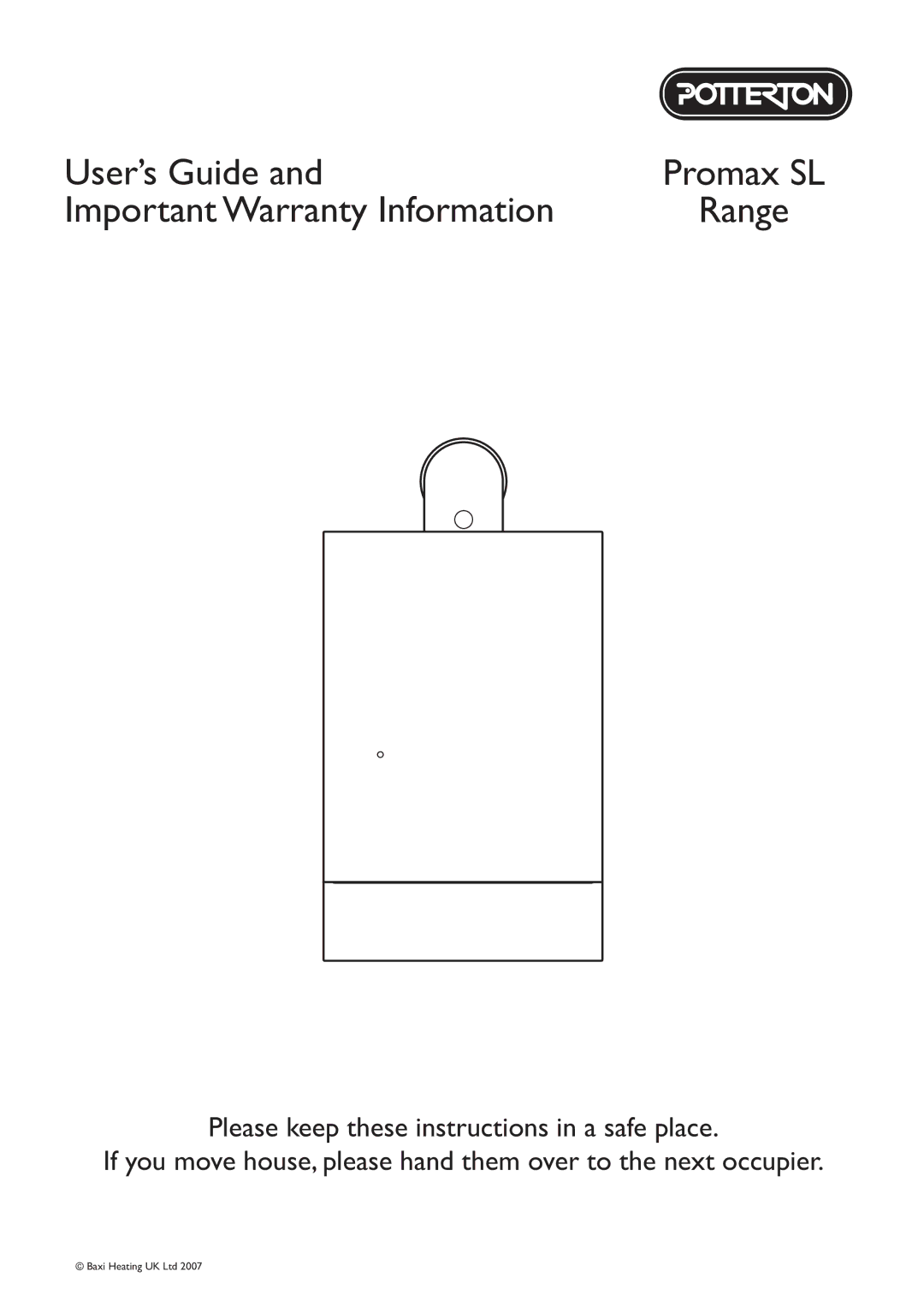 Baxi Potterton Promax SL warranty User’s Guide 