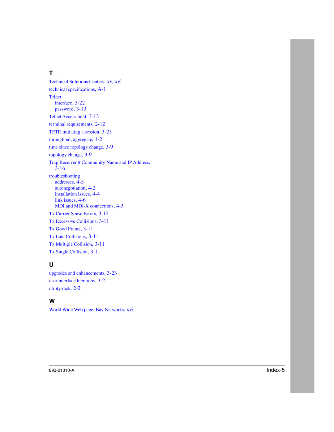 Bay Technical Associates 303, 304 manual Index-5 