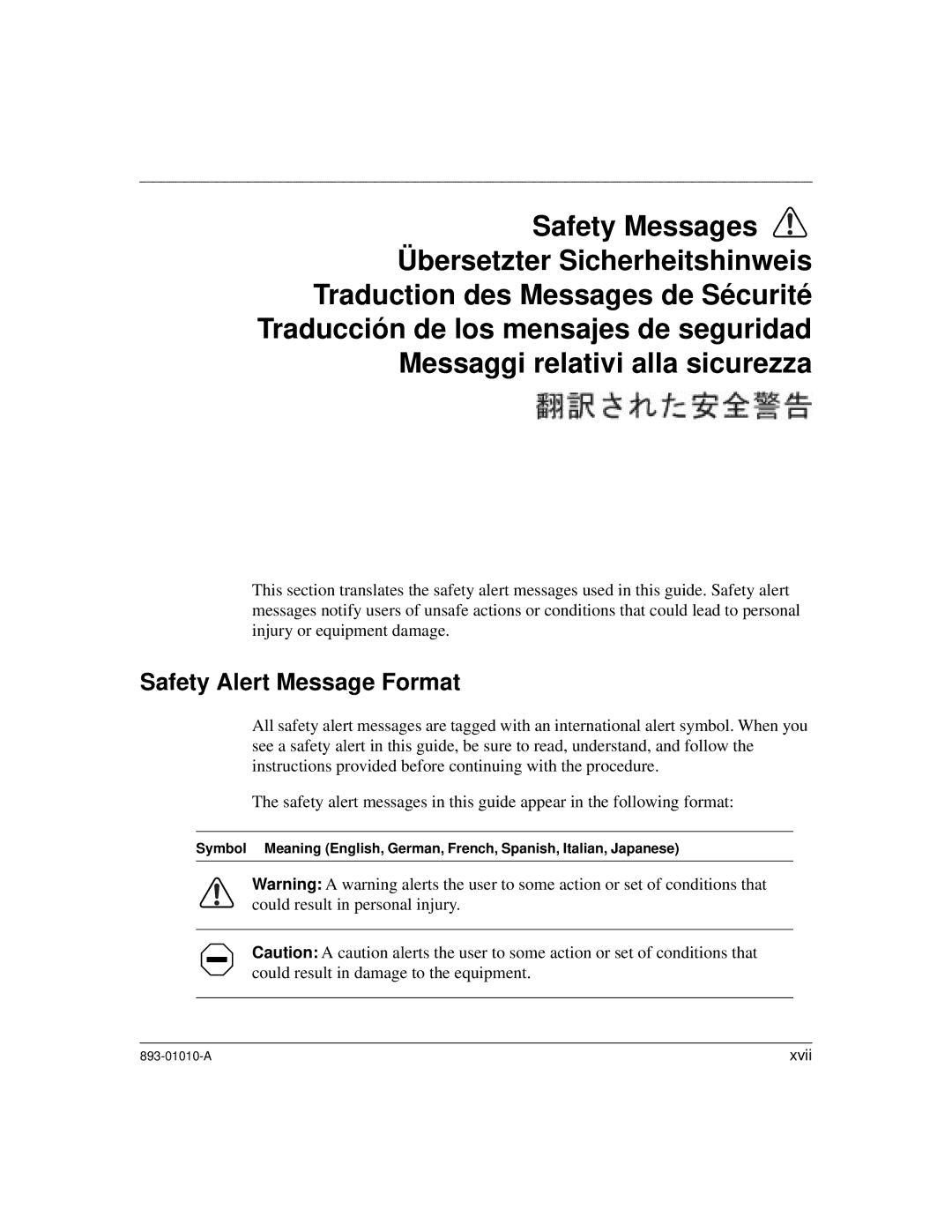 Bay Technical Associates 303, 304 manual Safety Alert Message Format 