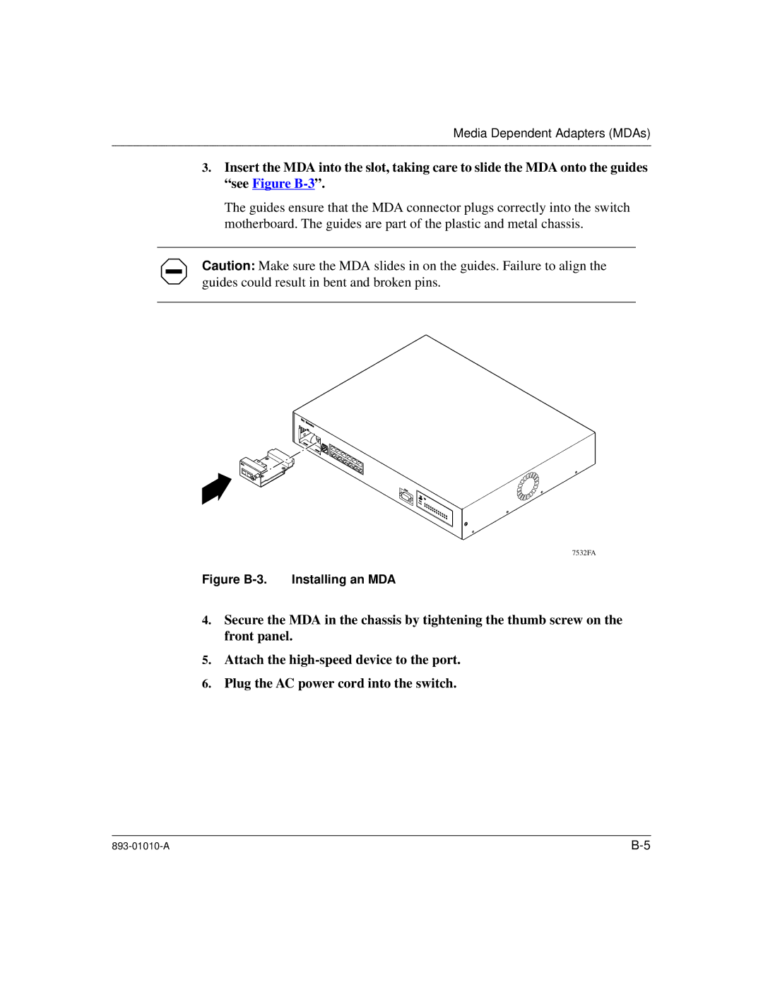 Bay Technical Associates 303, 304 manual Figure B-3. Installing an MDA 