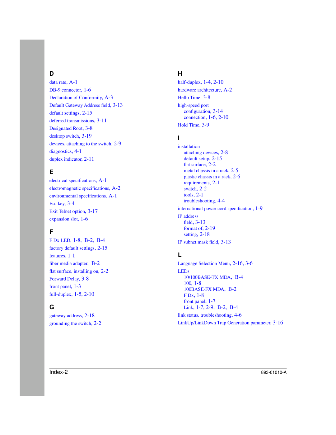 Bay Technical Associates 304, 303 manual Index-2 