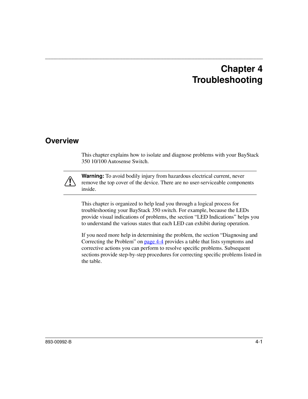 Bay Technical Associates 350 manual Chapter Troubleshooting, Overview 