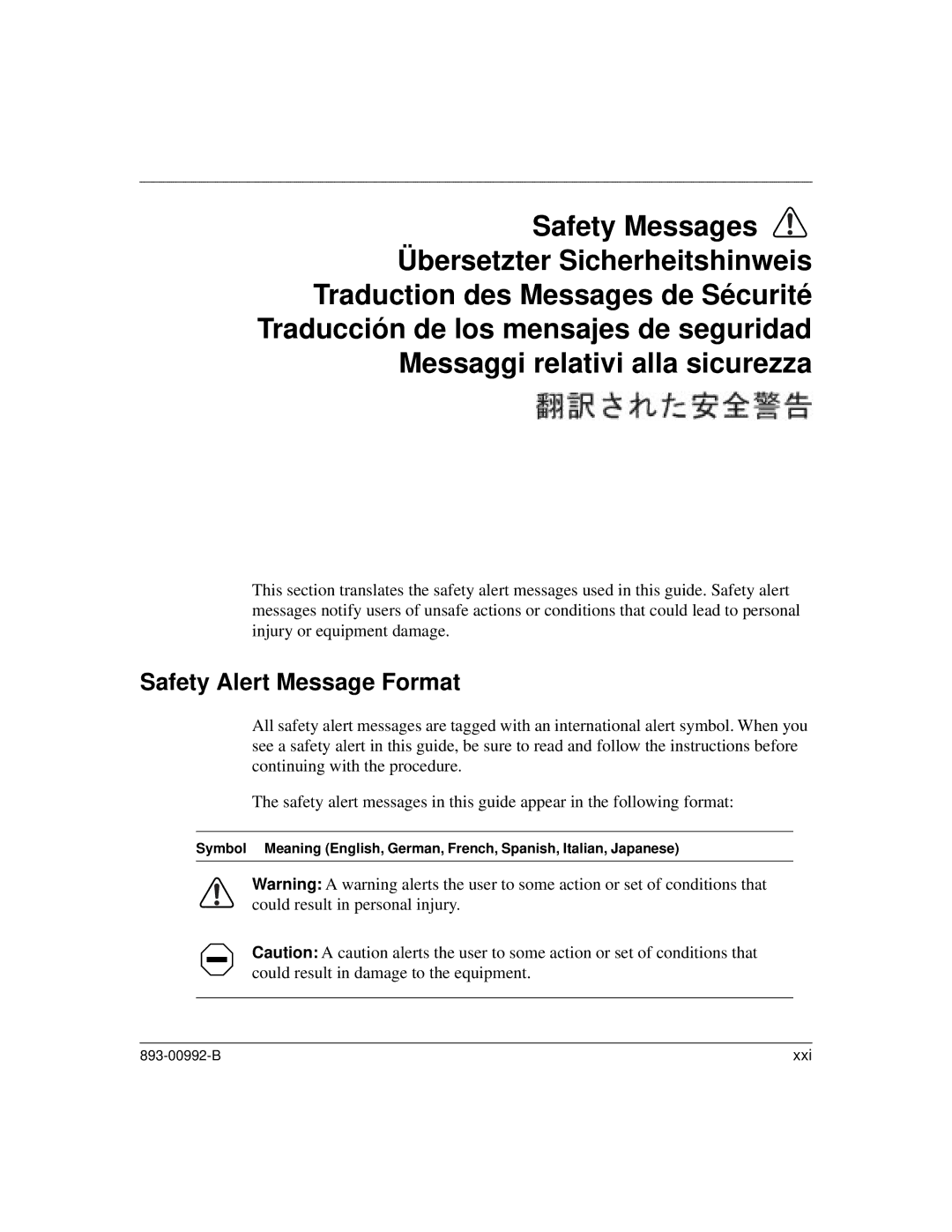 Bay Technical Associates 350 manual Safety Alert Message Format 