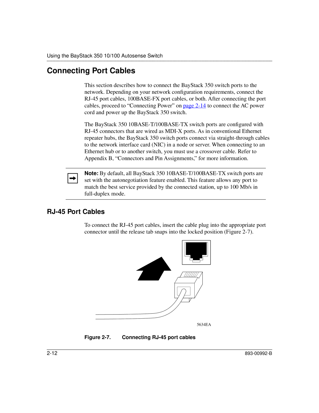 Bay Technical Associates 350 manual Connecting Port Cables, RJ-45 Port Cables 