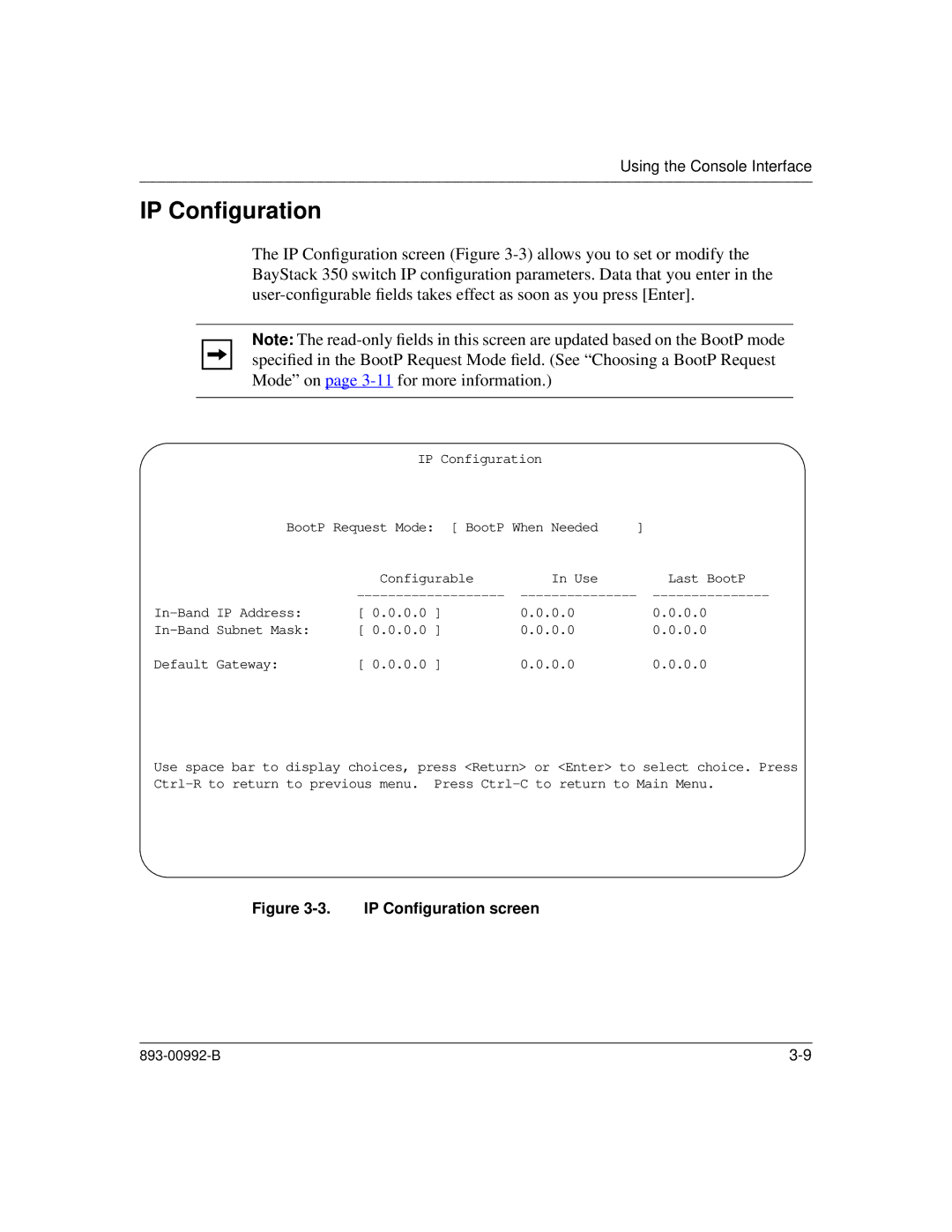 Bay Technical Associates 350 manual IP Conﬁguration screen 