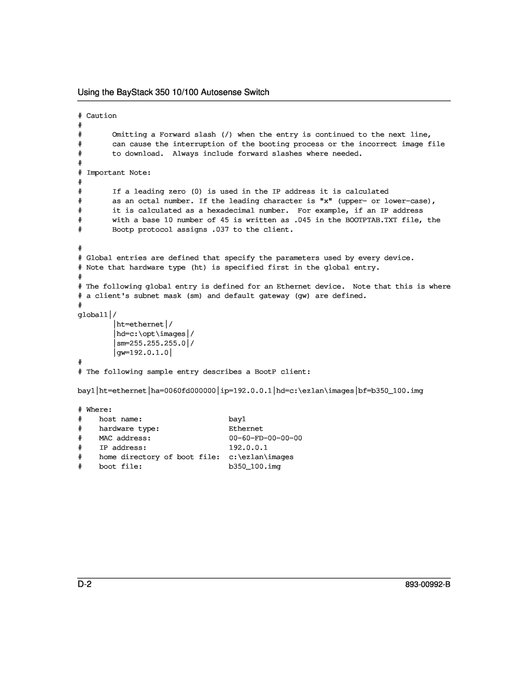 Bay Technical Associates manual Using the BayStack 350 10/100 Autosense Switch 