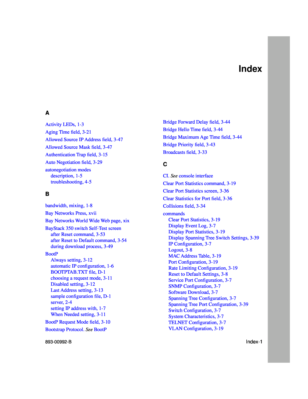 Bay Technical Associates 350 manual Index 