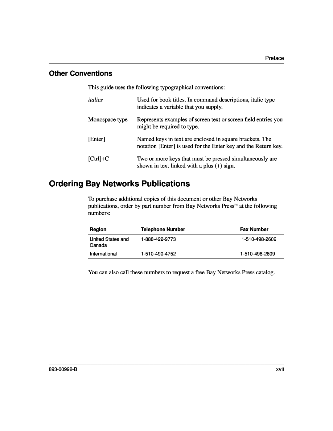 Bay Technical Associates 350 manual Ordering Bay Networks Publications, Other Conventions 