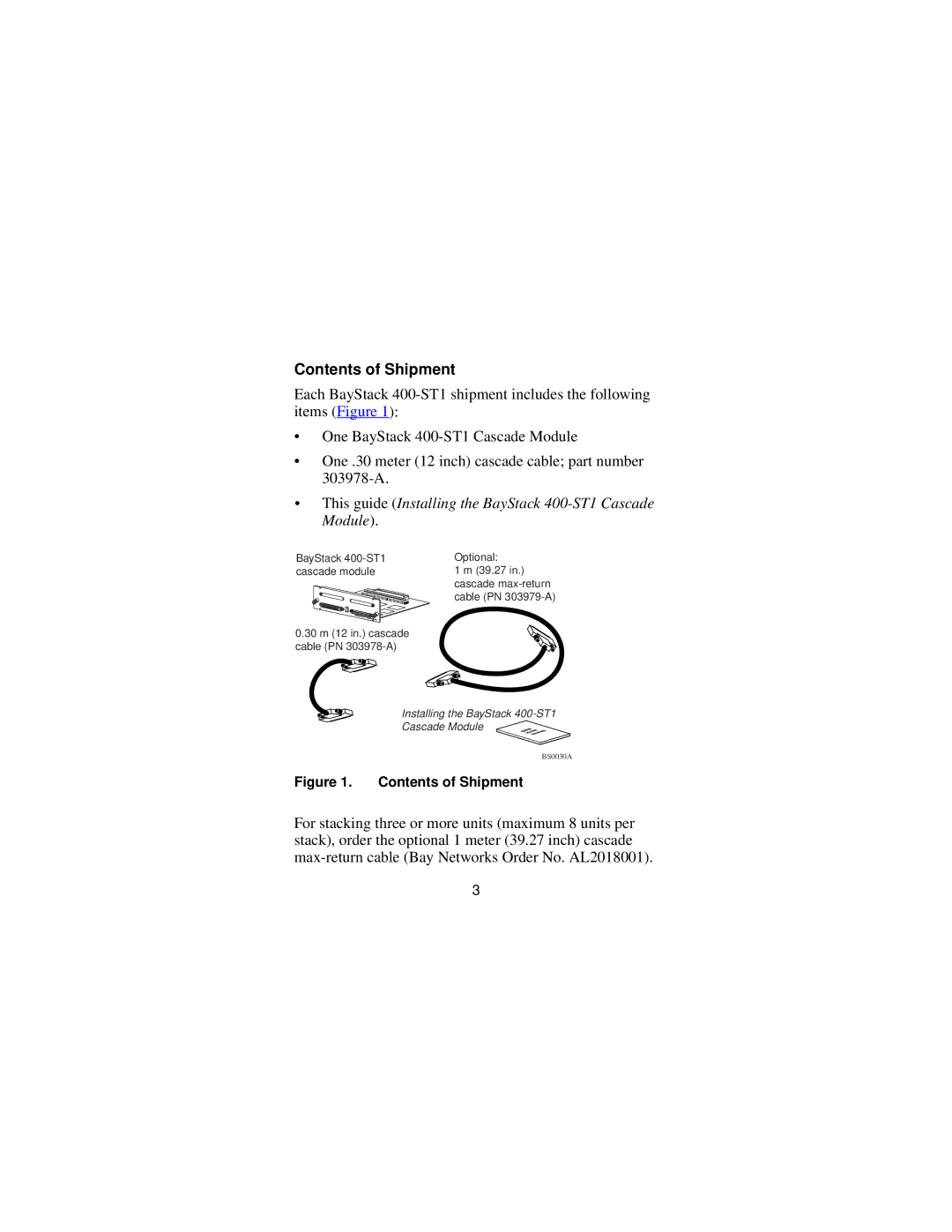 Bay Technical Associates 400-ST1 manual Contents of Shipment 