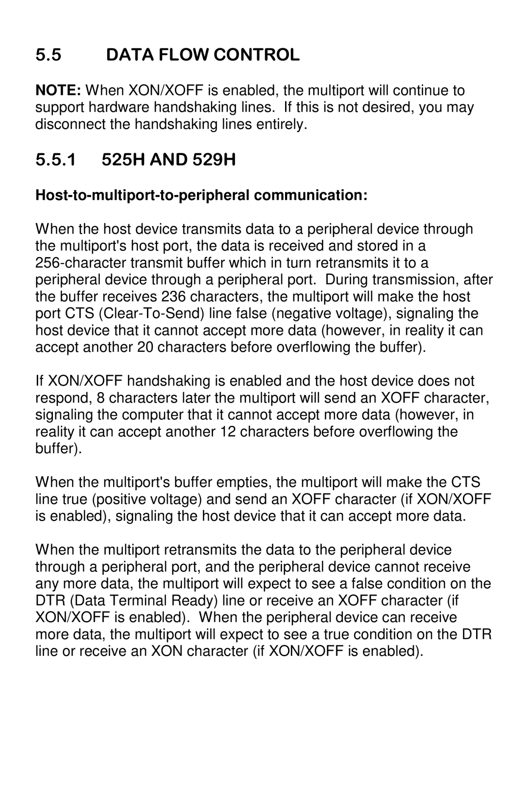 Bay Technical Associates 529H, 5218H, 528H, 525H owner manual Host-to-multiport-to-peripheral communication 