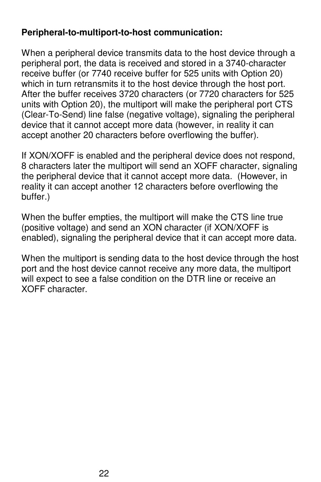 Bay Technical Associates 525H, 5218H, 528H, 529H owner manual Peripheral-to-multiport-to-host communication 