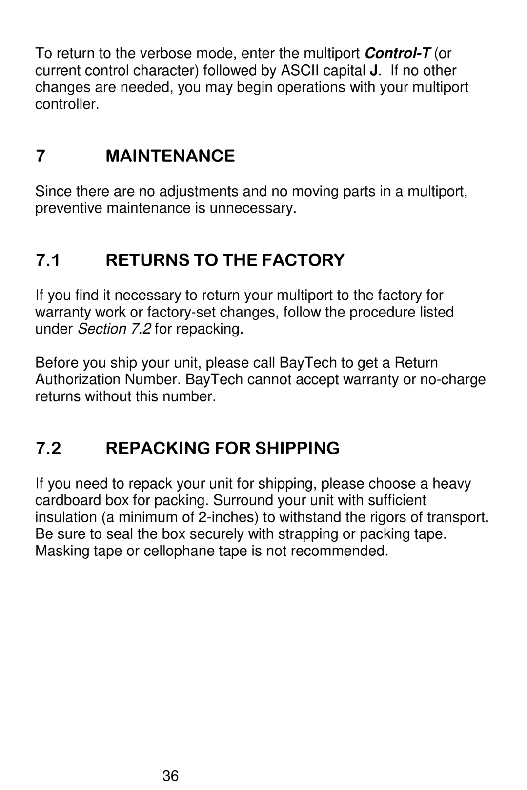 Bay Technical Associates 528H, 5218H, 529H, 525H owner manual 