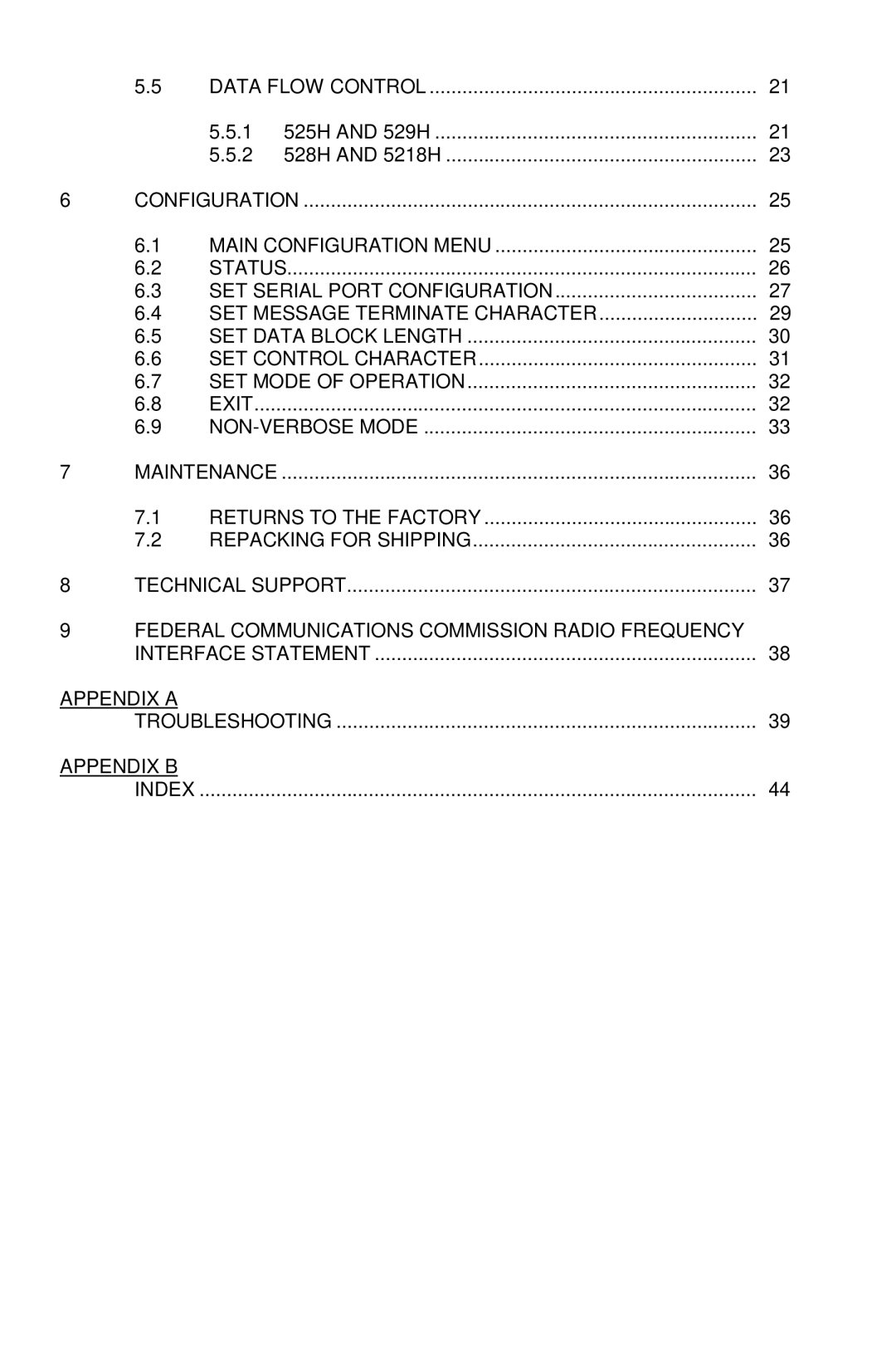 Bay Technical Associates 528H, 5218H, 529H, 525H owner manual Federal Communications Commission Radio Frequency 