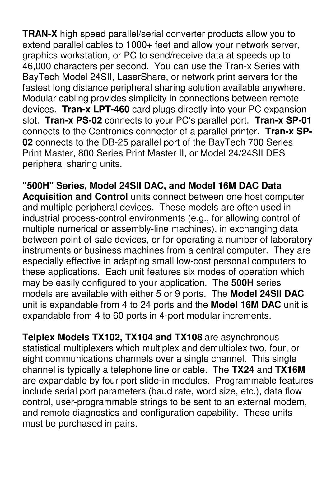 Bay Technical Associates 528H, 5218H, 529H, 525H owner manual 