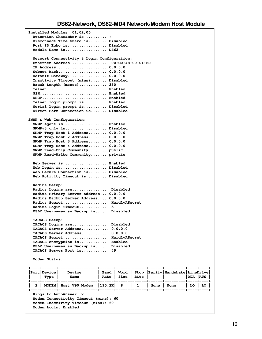 Bay Technical Associates DS62-MD4, DS Series manual Dtr Rts 