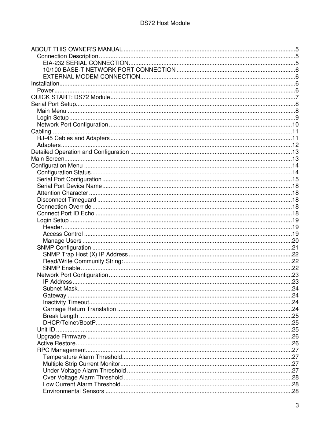 Bay Technical Associates DS72 manual EIA-232 Serial Connection 