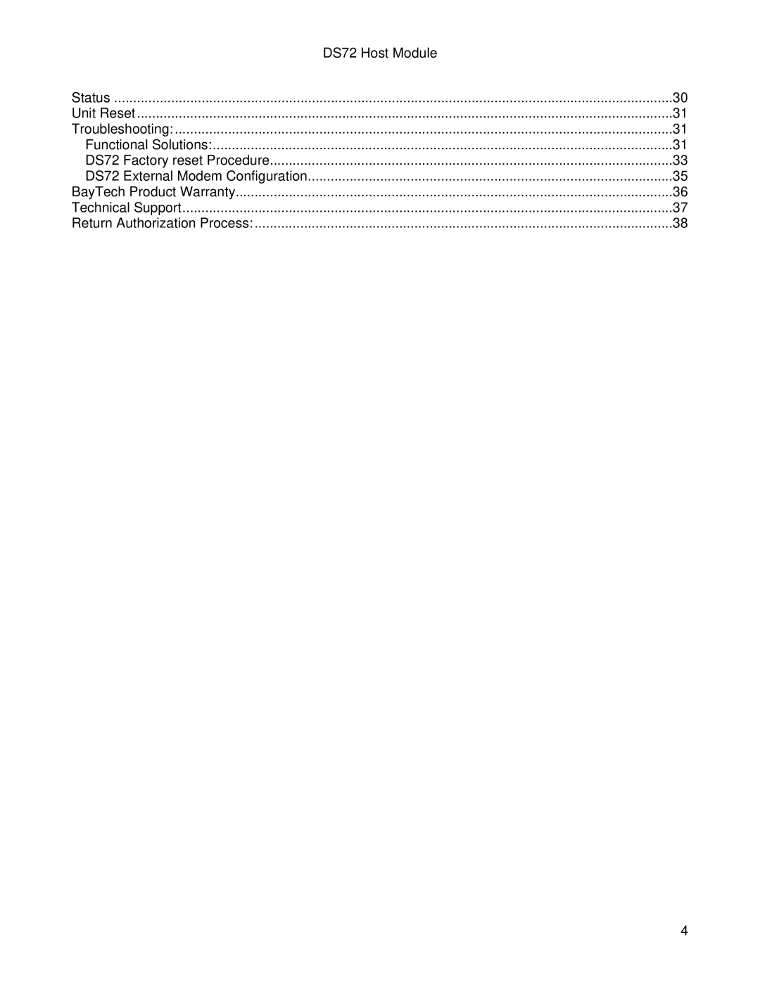 Bay Technical Associates manual DS72 Host Module 