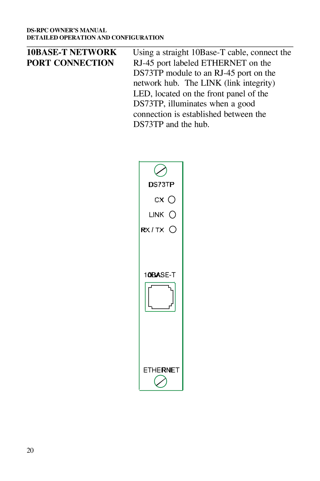 Bay Technical Associates DS2-RPC, DS4-RPC, DS73, DS2-RPC DS4-RPC owner manual Detailed Operation and Configuration 