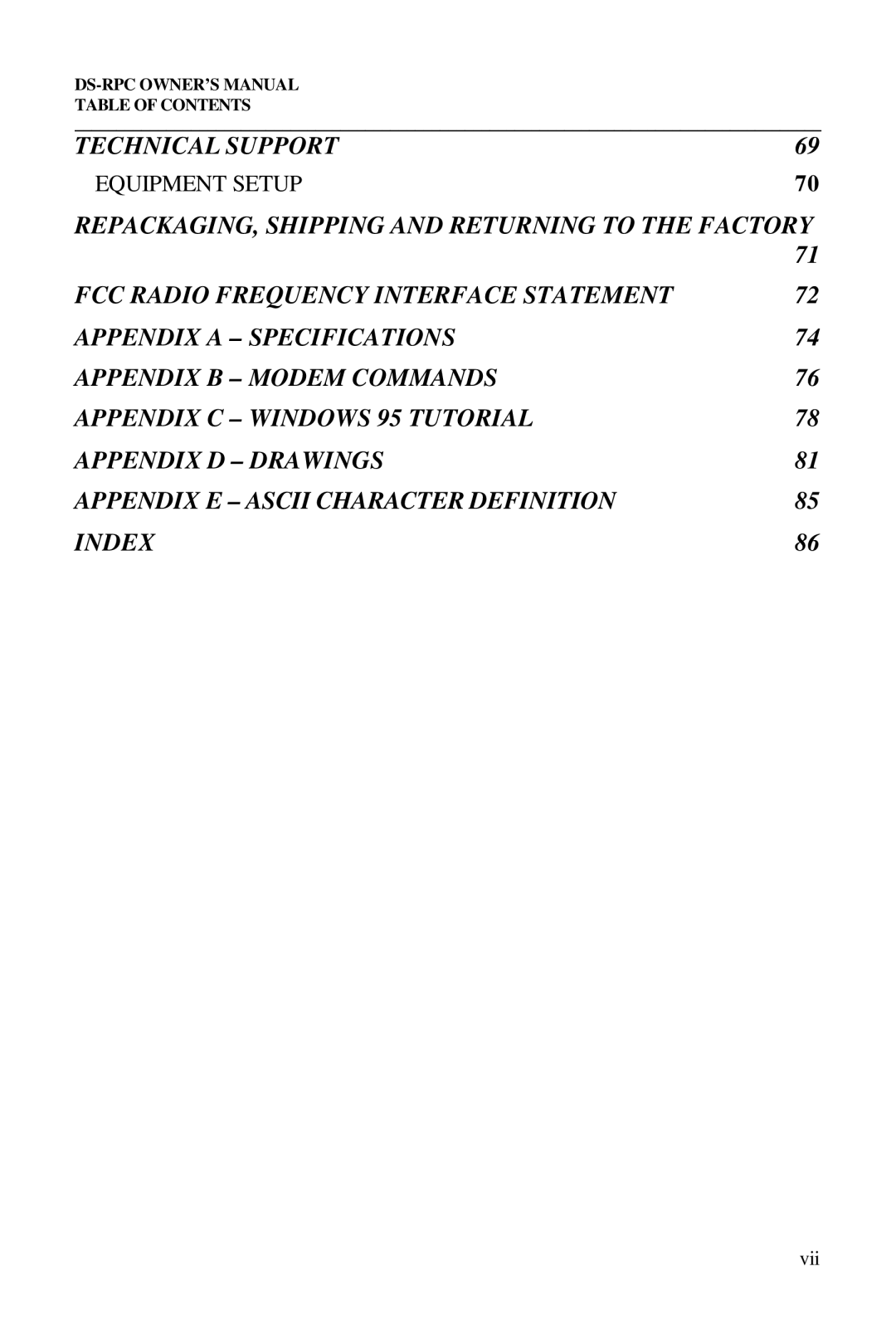 Bay Technical Associates DS2-RPC, DS4-RPC, DS73, DS2-RPC DS4-RPC owner manual Technical Support 