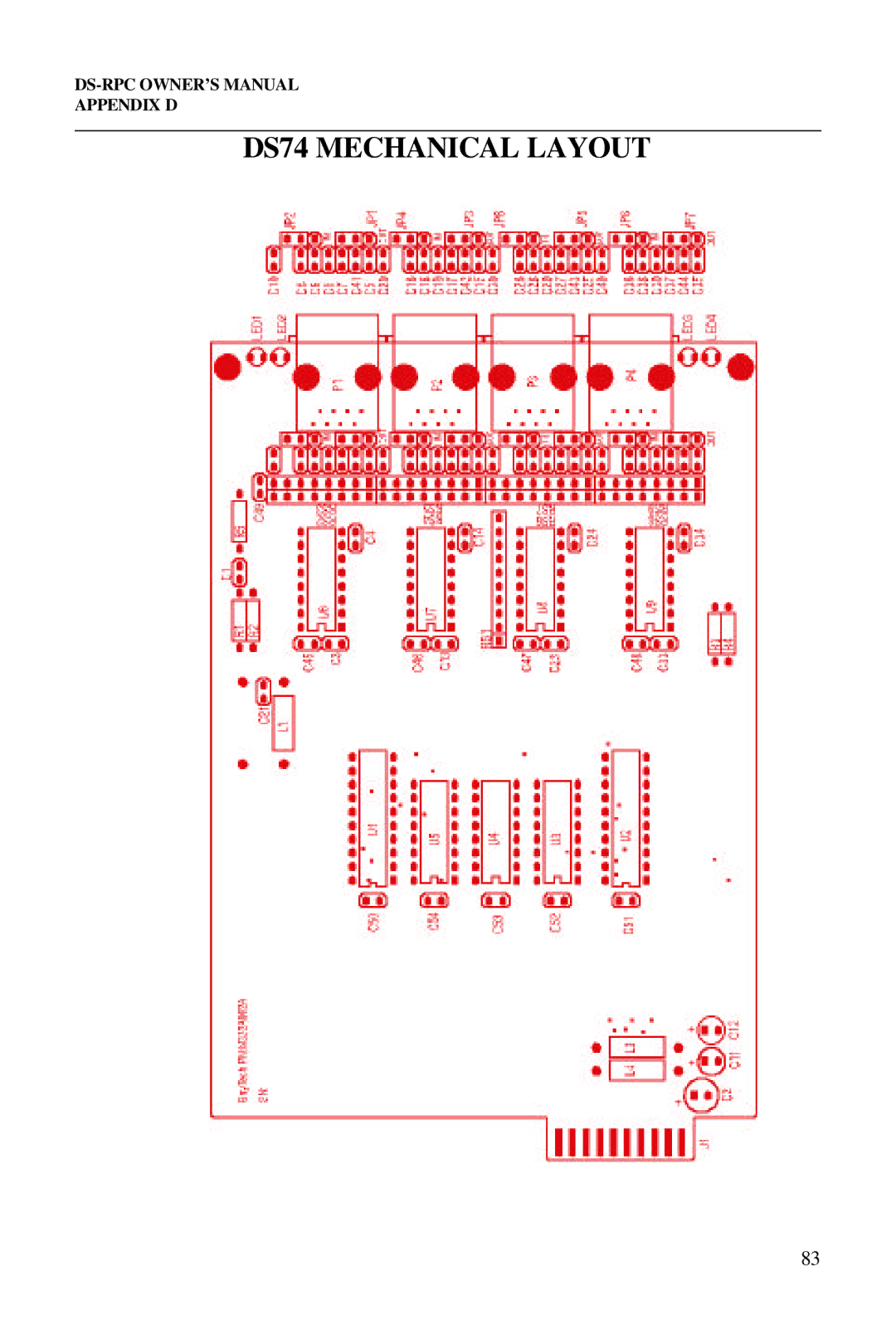 Bay Technical Associates DS2-RPC, DS4-RPC, DS73, DS2-RPC DS4-RPC owner manual DS74 Mechanical Layout 