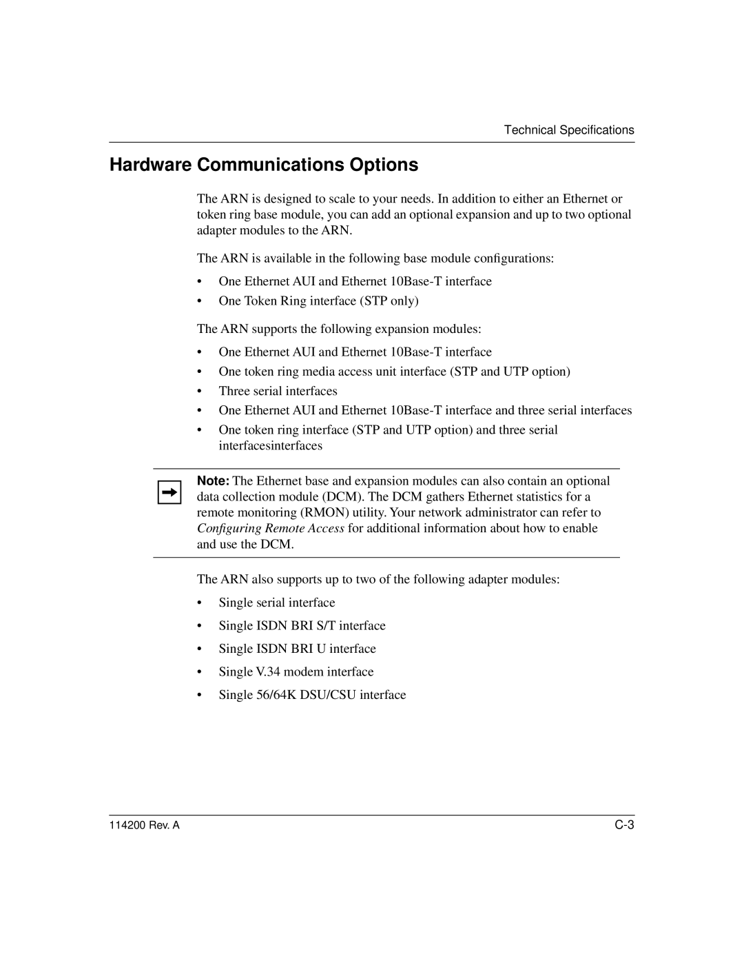 Bay Technical Associates none manual Hardware Communications Options 