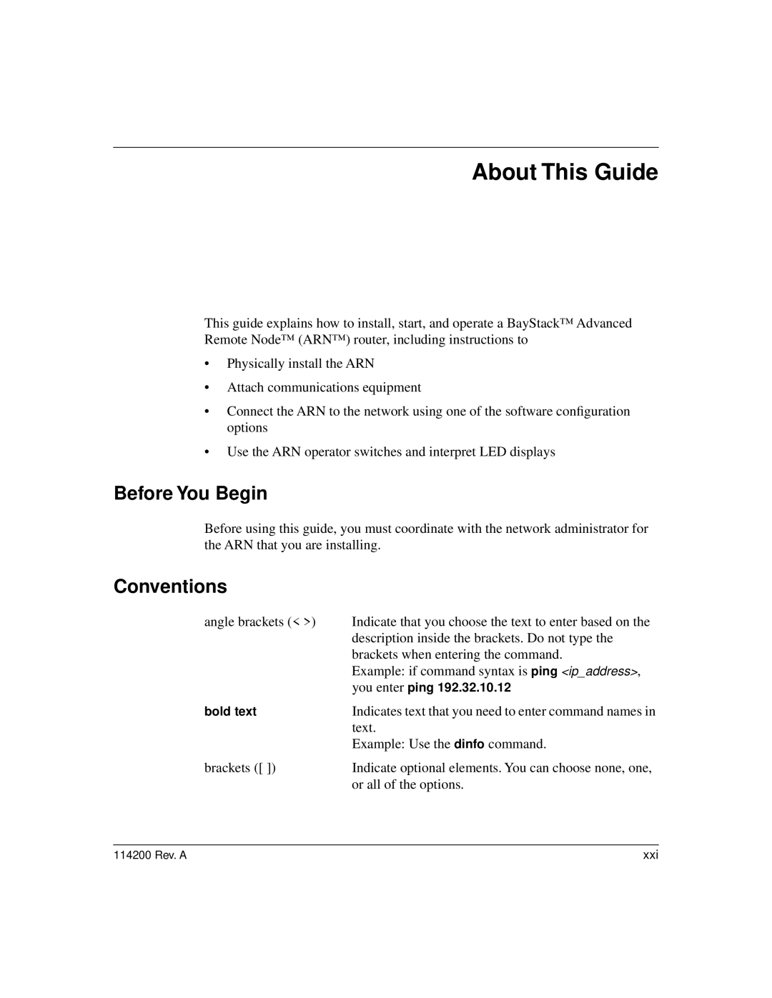 Bay Technical Associates none manual About This Guide, Before You Begin, Conventions, You enter ping, Bold text 