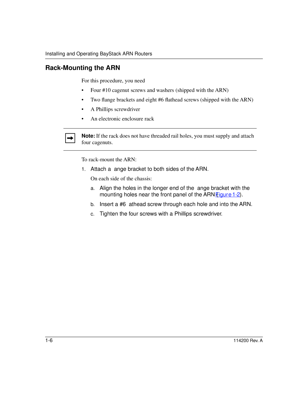 Bay Technical Associates none manual Rack-Mounting the ARN 