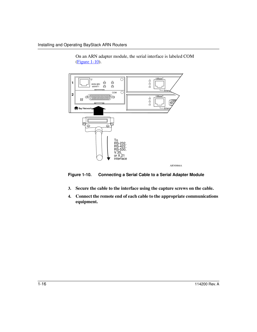 Bay Technical Associates none manual Connecting a Serial Cable to a Serial Adapter Module 