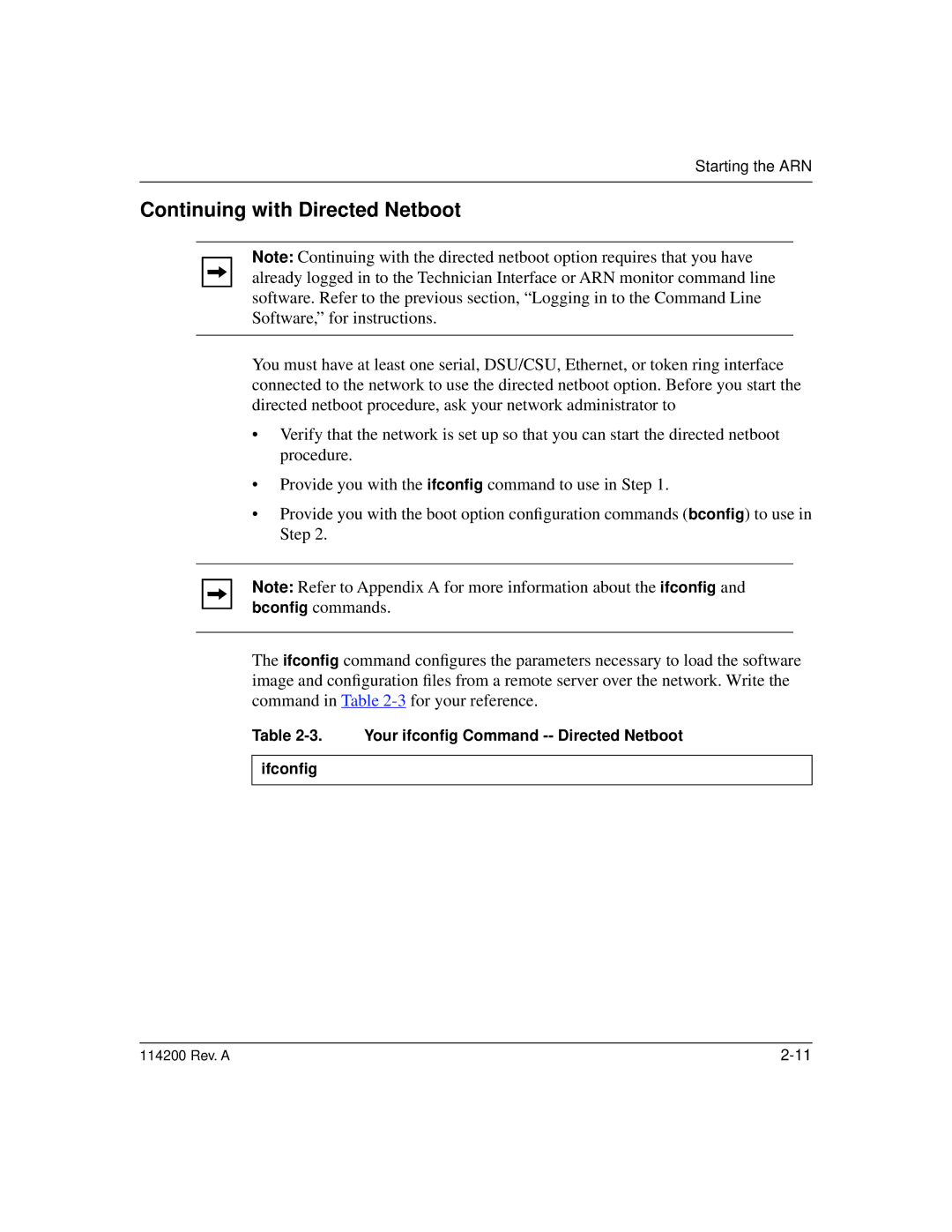 Bay Technical Associates none manual Continuing with Directed Netboot, Your ifconﬁg Command -- Directed Netboot Ifconﬁg 