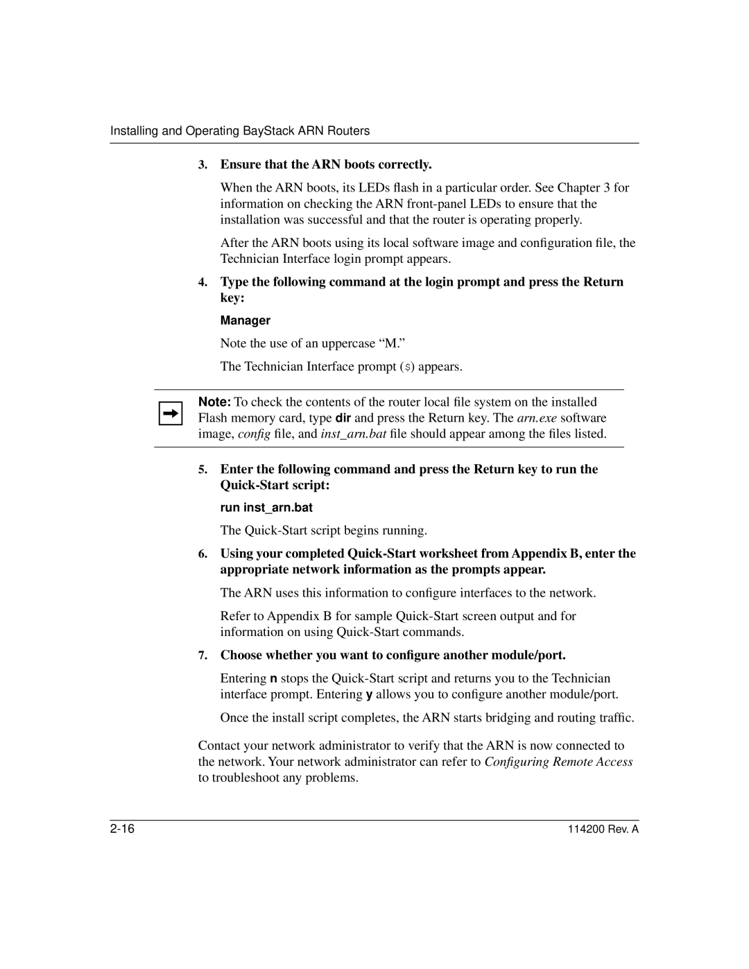 Bay Technical Associates none manual Choose whether you want to conﬁgure another module/port, Run instarn.bat 