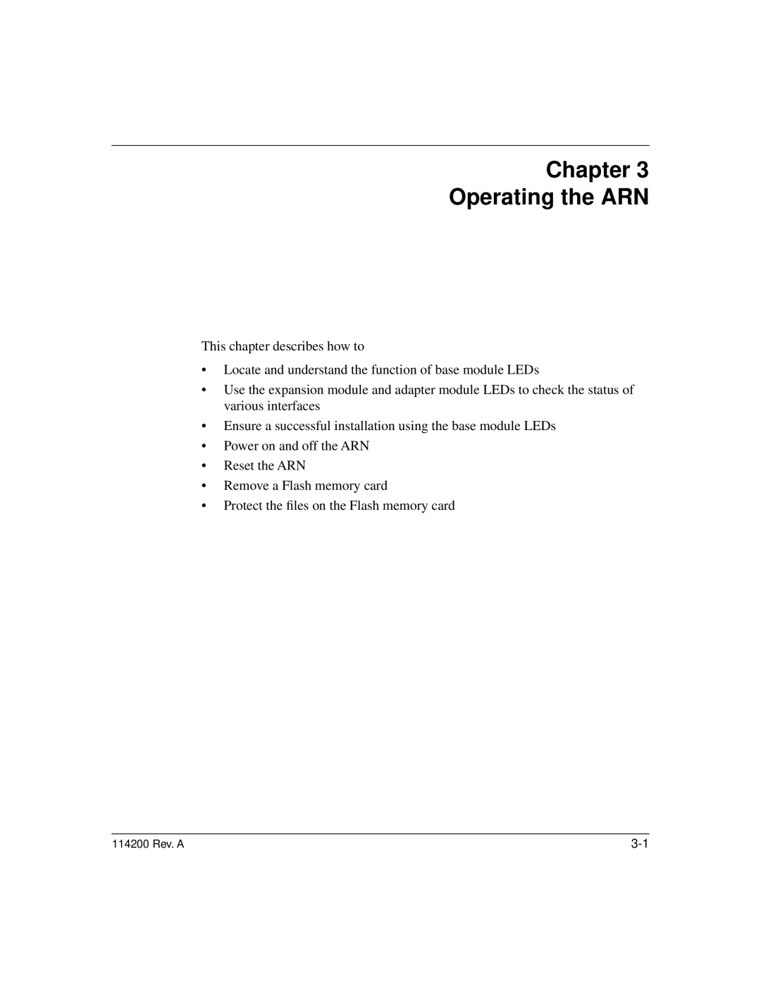 Bay Technical Associates none manual Chapter Operating the ARN 