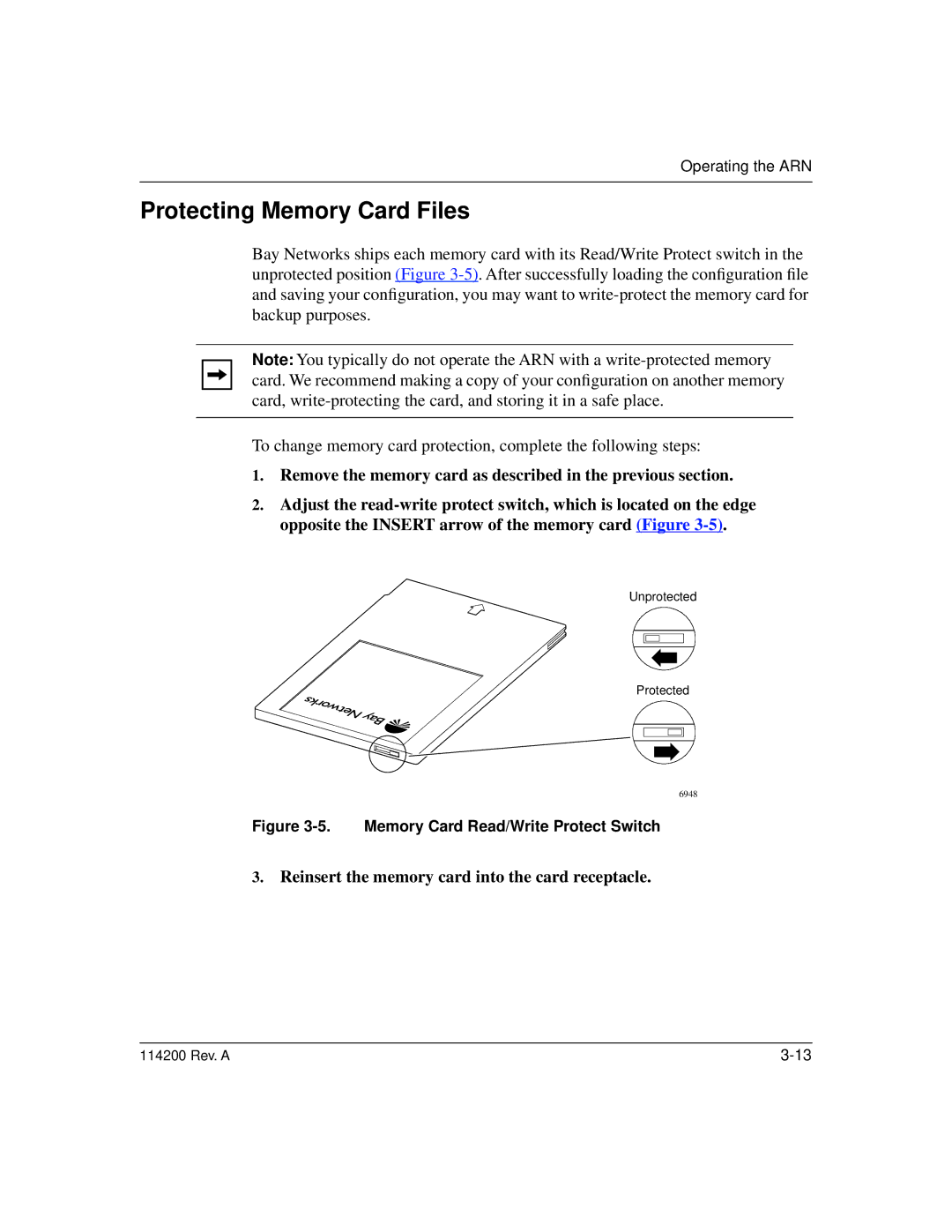 Bay Technical Associates none manual Protecting Memory Card Files, Memory Card Read/Write Protect Switch 