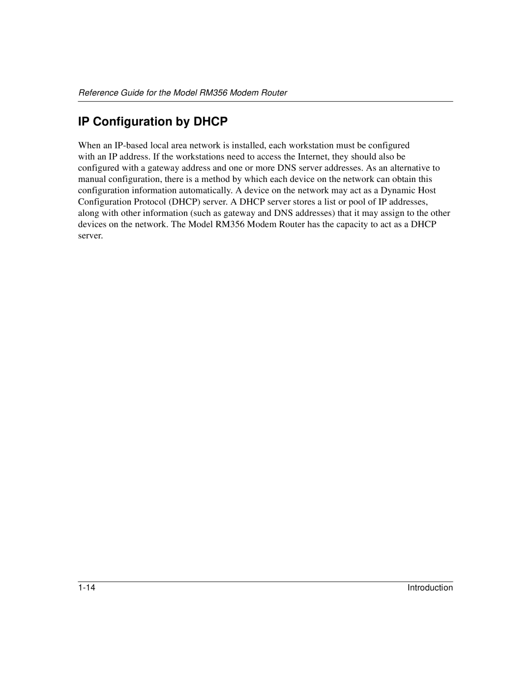 Bay Technical Associates RM356 manual IP Configuration by Dhcp 