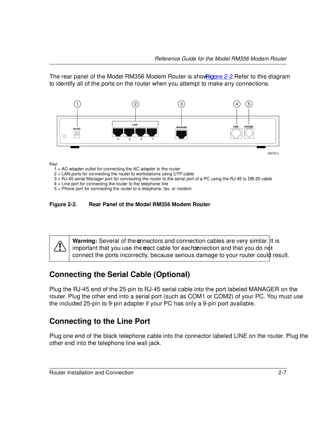 Bay Technical Associates RM356 manual Connecting the Serial Cable Optional, Connecting to the Line Port 