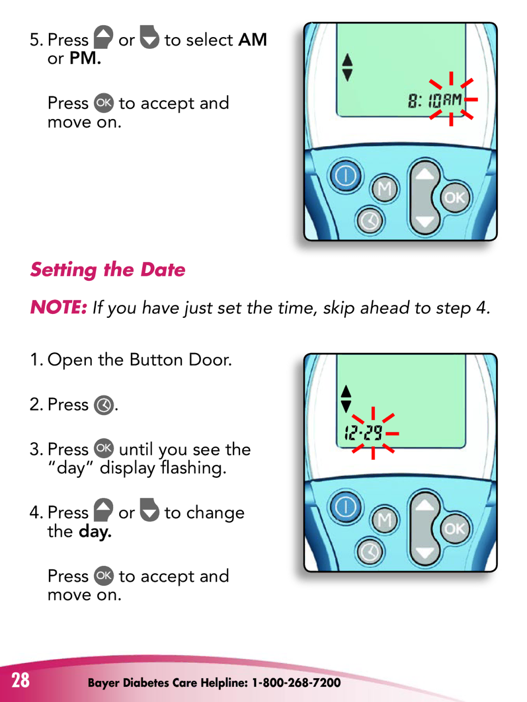 Bayer HealthCare 2 manual Setting the Date 