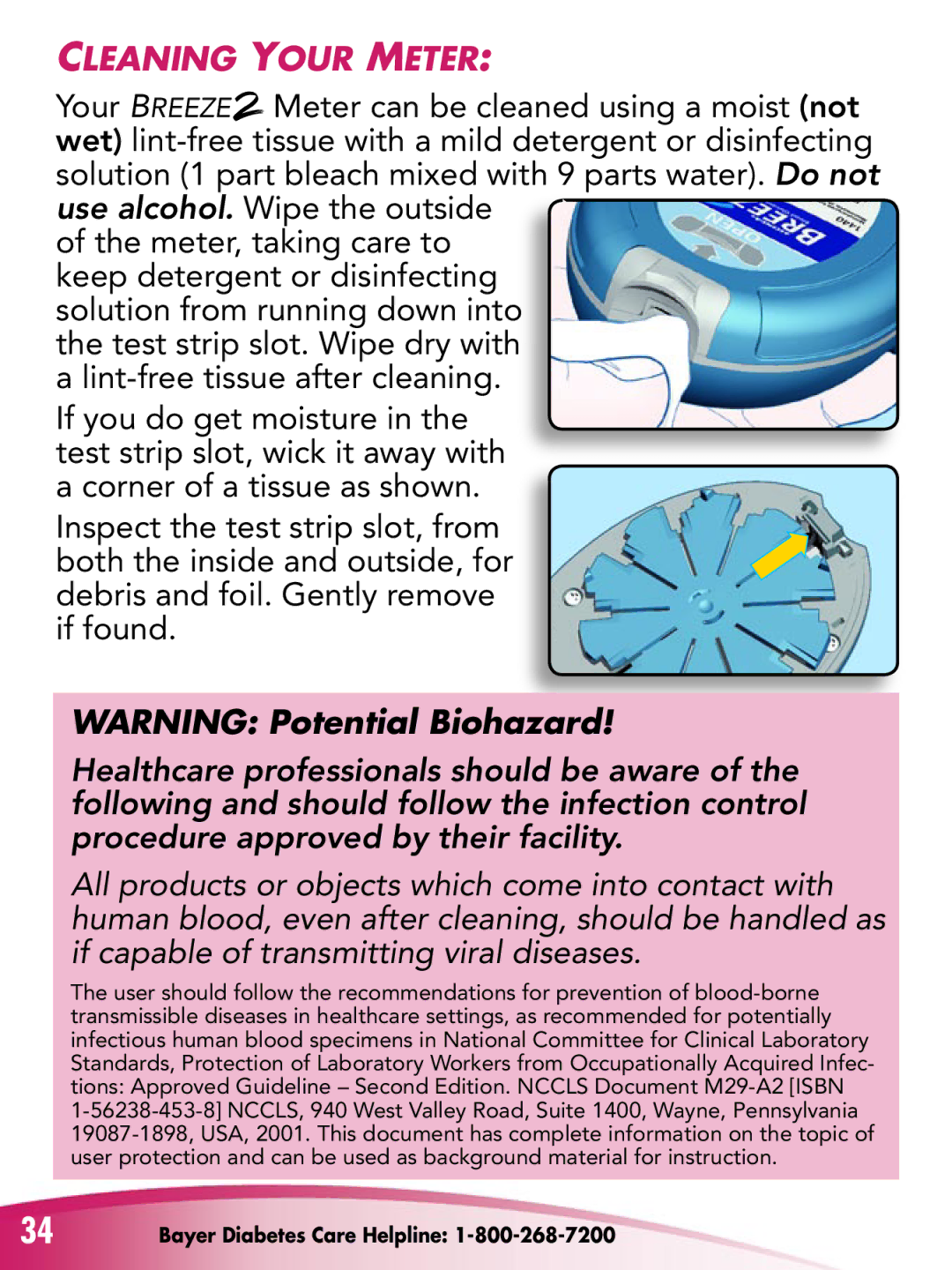 Bayer HealthCare 2 manual ClEanIng your mEtEr 