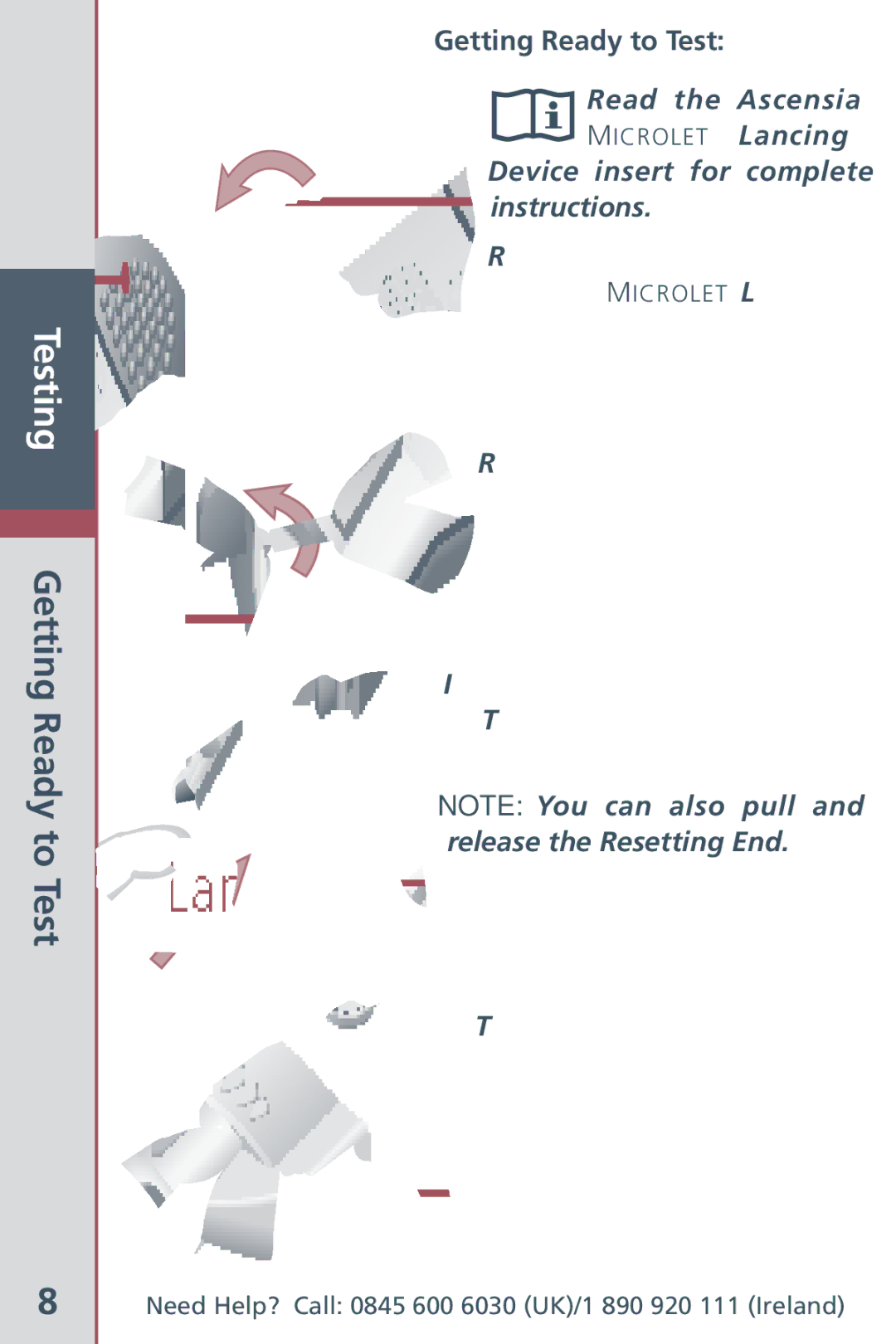 Bayer HealthCare Blood Glucose Meter manual Testing Getting Ready to Test 