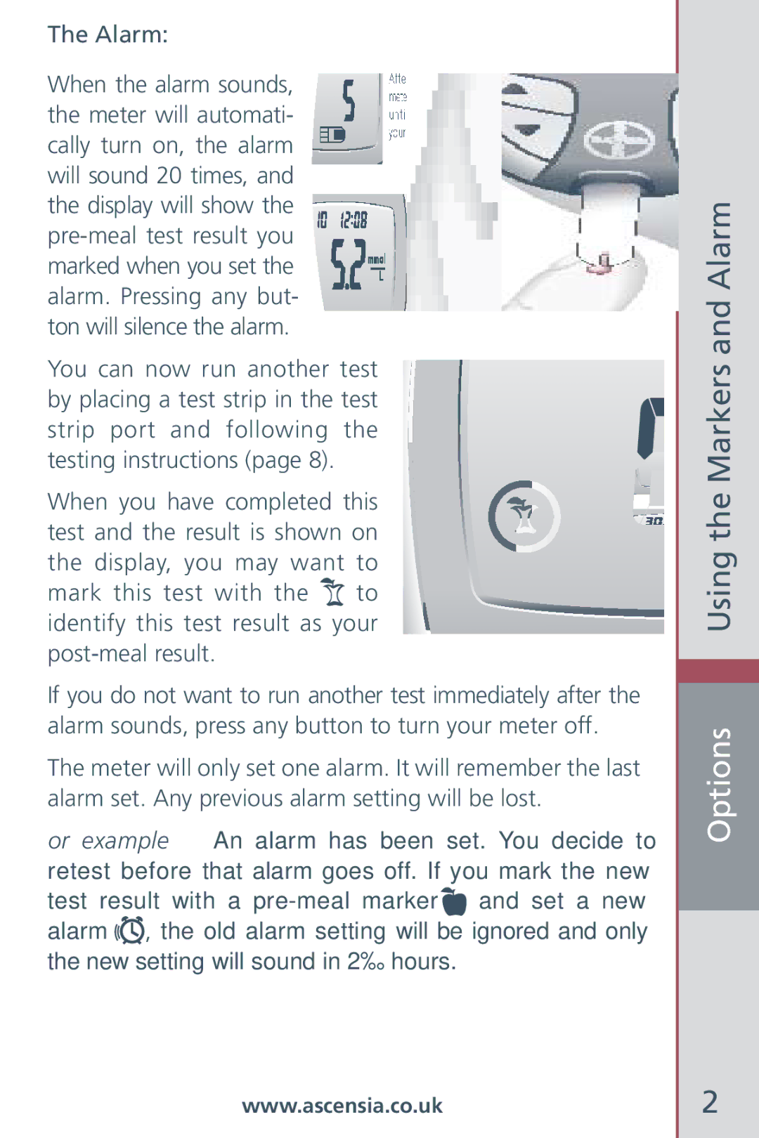 Bayer HealthCare Blood Glucose Meter manual Alarm 